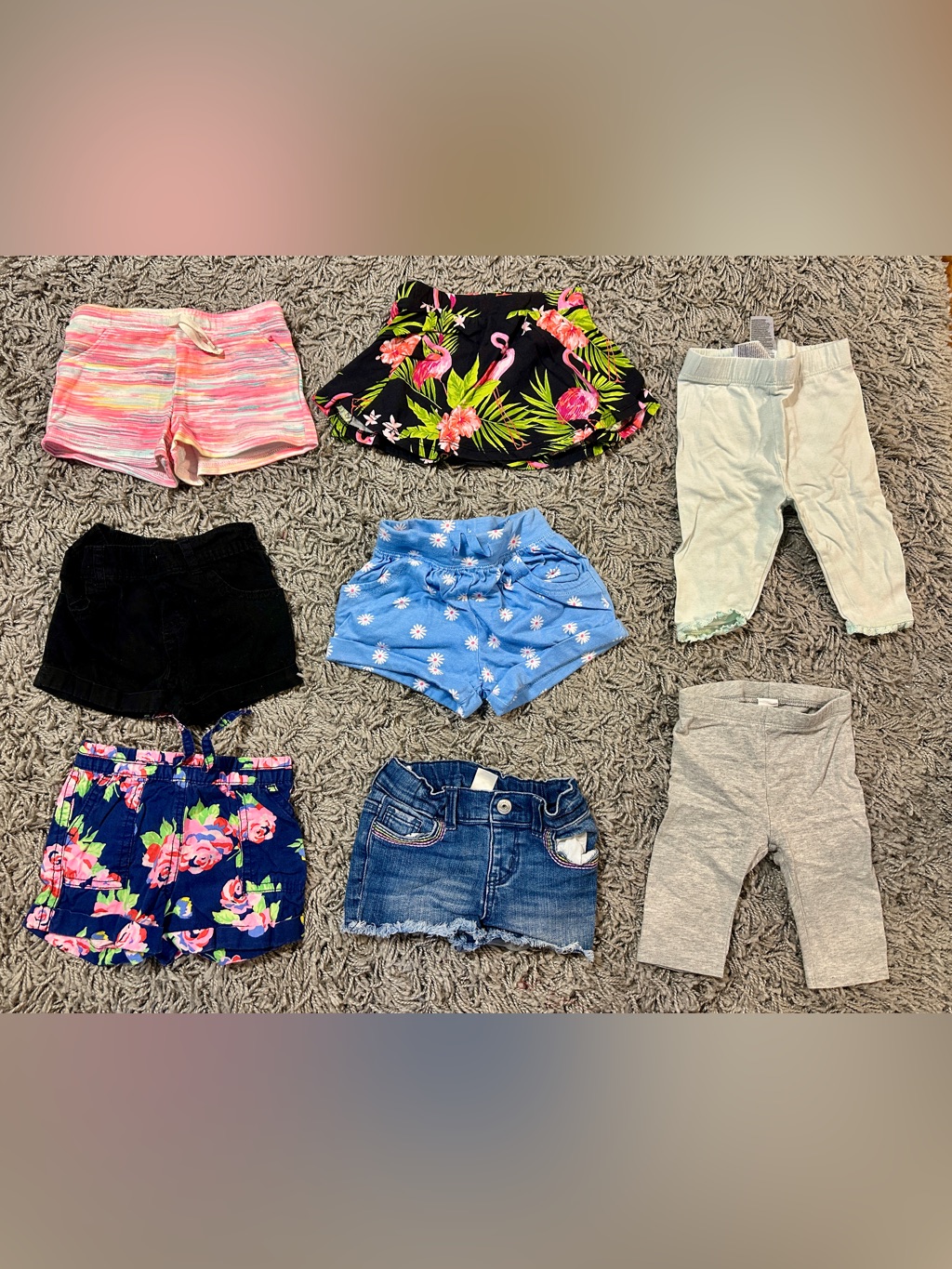 Gap Light Blue Daisy Pull-On Girls Shorts